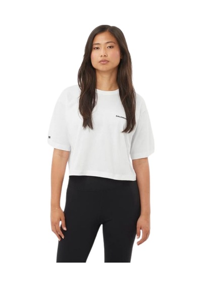 Salomon Salomon Logo Short Tee W 103 Beyaz