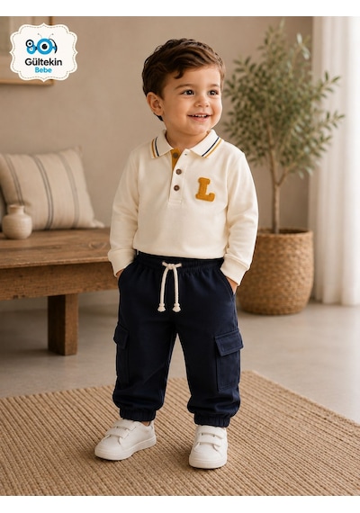 Lucy Baby Polo Yaka Sweatli Erkek İkili Takım 2-5 Yaş -ay2888528 - Lacivert
