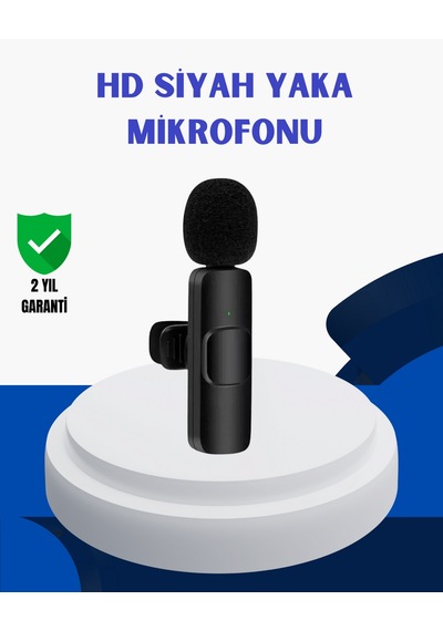 İphone - 876 - İçin Çift Mikrofonlu Telsiz Yaka Mikrofonu 360 Derece - Edntrend - Hd Ses Çok Renkli