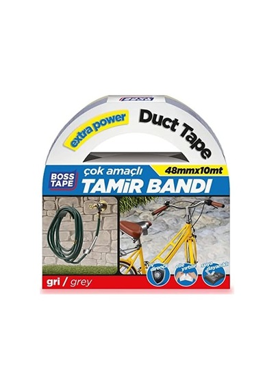Tape Kanal Tamir Bandi, 10 Metre Uzunluk X 48 Mm Kalinlik, Gri