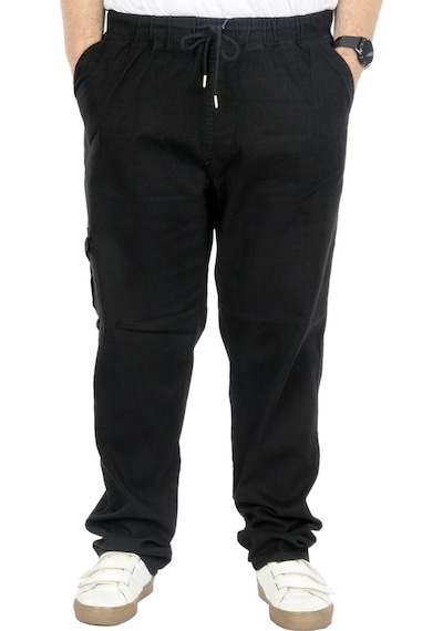 Mode Xl Büyük Beden Erkek Gabardin Kargo Jogger Pantolon Doğa 21928 Siyah 001
