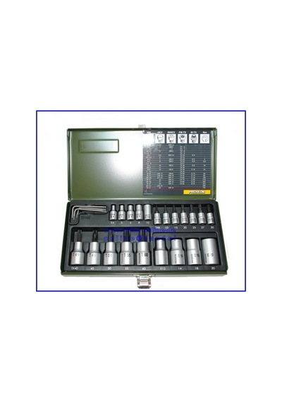 Proxxon 23102 Torx Somun Lokma Anahtarı Özel Set 24 Parça Set