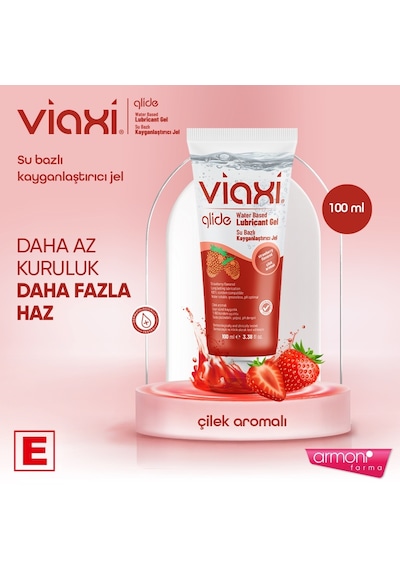 Viaxi Glide Kayganlaştırıcı Jel 200 ML + Viaxi Glide Kayganlaştırıcı Jel Çilek Aromalı 100 ML