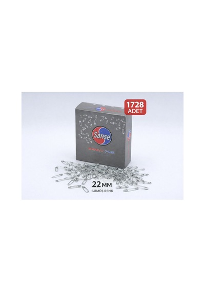 22 Mm Çengelli İğne Gümüş Renk 1728 Adet Nikel - 85409825