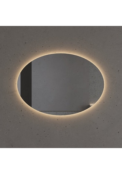 80x112 Cm Oval Dim Edilebilir Dokunmatik Led Ayna 3000k Günışığı Sarı