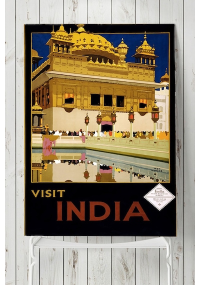 Hindistan Vintage Manzara Posteri