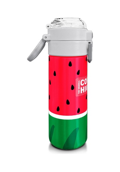 Coral High Kids Kırmızı Yeşil Karpuz Desenli Pipetli Ve Direkt İçim Çelik Termos 500 Ml 31866 Kırmızı - Yeşil