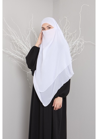 Sufle Hijap Hazır Türban Şal 3katlı Khimar