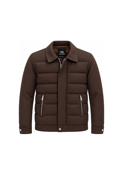 Rayyen Slim Fit Erkek Yakalı Dolum Mont 7815 Kahverengi