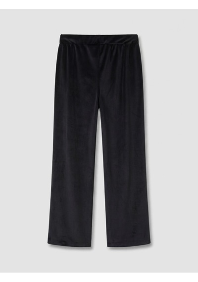 Lcw Dream Siyah Beli Lastikli Kadife Kadın Pijama Alt