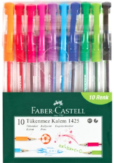 Faber-Castell 1425 Tükenmez Kalem Ailesi 10'lu Karışık 5215142557