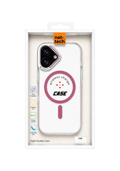 Nettech Apple İphone 11 Uyumlu Nt-n118 Taşlı Seri Arka Koruma Kılıf - Gold