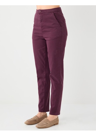 Jimmy Key Jimmy Key Bordo Normal Bel Normal Paça Gabardin Pantolon 5ww184558562
