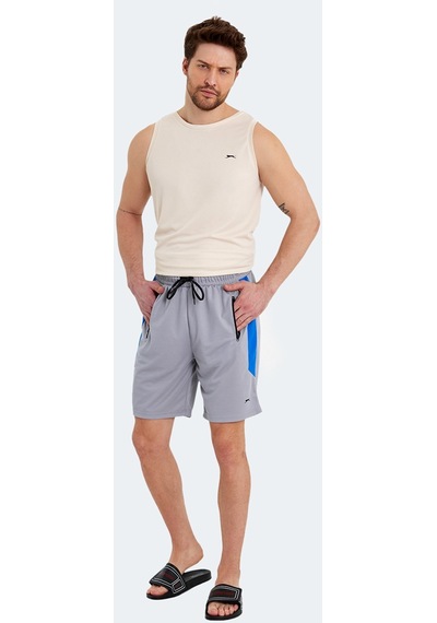 Slazenger RAKESH IN Erkek Cepli Fıtness Gri Şort