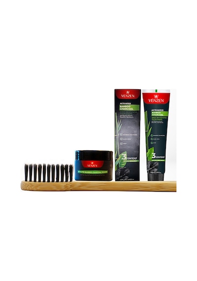 Diş Beyazlatma Tam Seti-beyazlatıcı Diş Macunu 120gr Diş Beyazlatma Tozu 60gr Ve Bambu Diş Fırçası