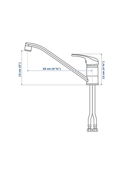 Ikea Lagan Eviye Bataryası, Krom Kaplama, 16 Cm