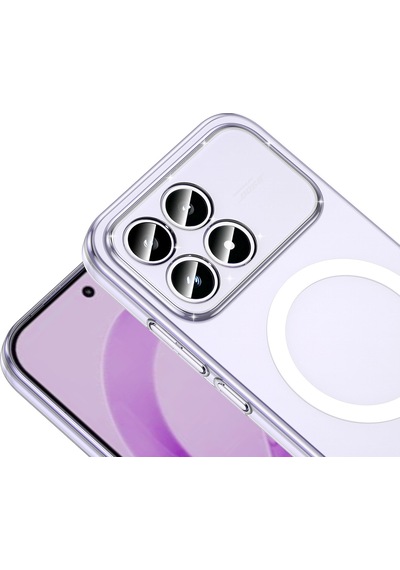 Maks Technology Poco F8 Pro Kamera Korumalı M-safe Şarj Özellikli Şeffaf Mkst London Sert Pc Kapak - Şeffaf