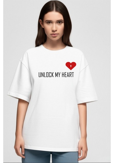 Nevermind Unisex Çift Erkek Kadın Tişört 2li Set Takım The Key To Baskılı Sevgili Kombini Beyaz
