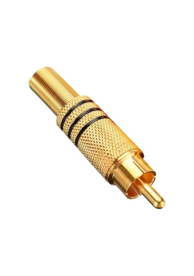 Powermaster Pm-1290 Tos Rca Fiş Metal Gold Erkek Konnektör