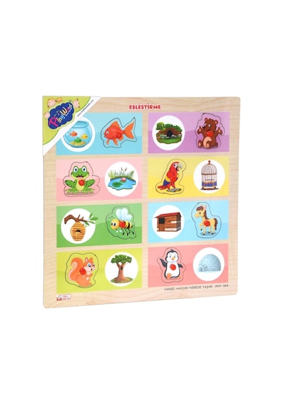 Ony-363-364 Ahşap Tutmalı Eşleştirme Hangi Hayvan Nerede Yaşar -onyıl