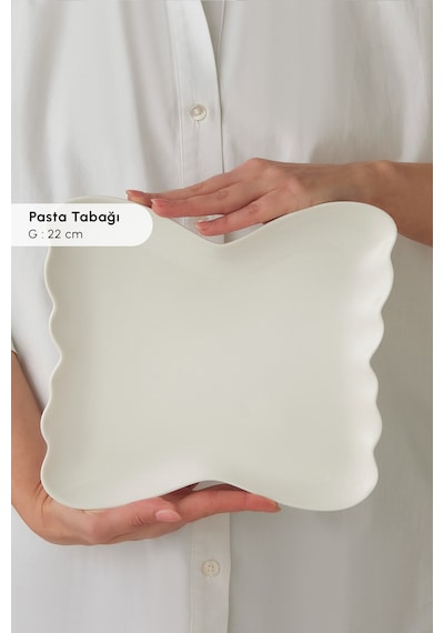 Karaca Stream Bone Pieris 34 Parça 6 Kişilik Kahvaltı Takımı Beyaz