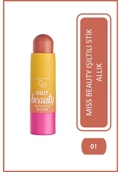 Miss Beauty Glow Stick Blusher No: 01 Peach Flash - Şeftali Tonlu Stik Allık Diğer