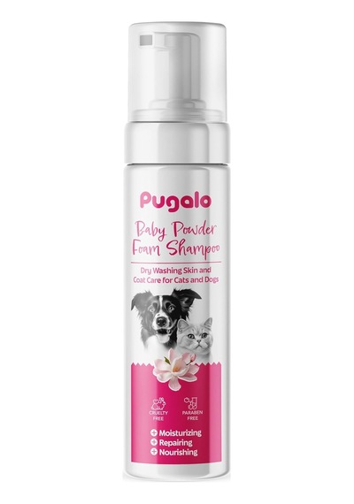 Pugalo Köpekler Için Kuru Köpük Şampuan Tarama Kolaylığı Sağlar 250 Ml Bebek Pudrası