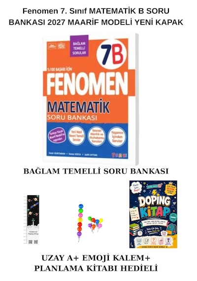 Fenomen 7. Sınıf Matematik B Bağlam Temelli Sb. Planlama Kitabı + Emoj K+uzay A 2027 Maarif M. Yeni Kapak
