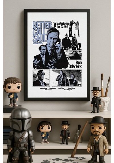 Better Call Saul Siyah Ahşap Çerçeveli Poster, Dizi Duvar Tablosu