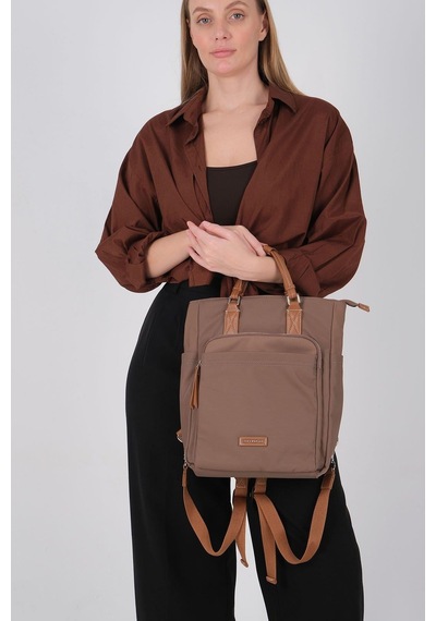 Silver Polo Sp1226 Kadın El Çantası Saten Kahve-taba
