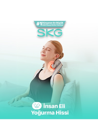 Skg H7 Max Boyun Ve Omuz Masaj Aleti, Shiatsu Masaj Terapisi, Yoğurmalı, Fototerapi Gri