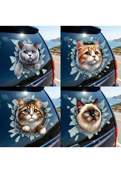 Fulcar Kedi Tasarımlı Araç Stickerı