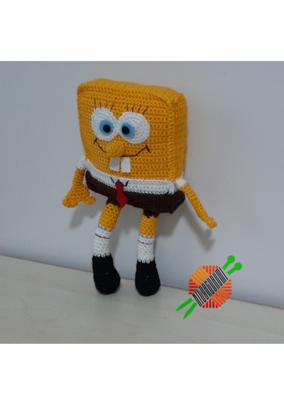 Amigurumi Örgü Oyuncak Sünger Bob