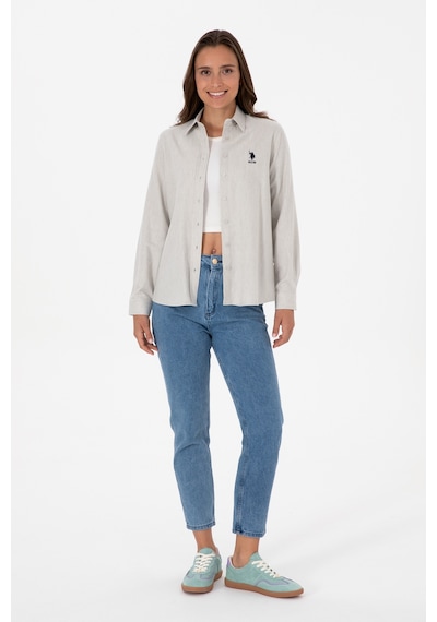 U.s. Polo Assn. Kadın Ekru Gömlek Basic 50316518-vr019 Ecru
