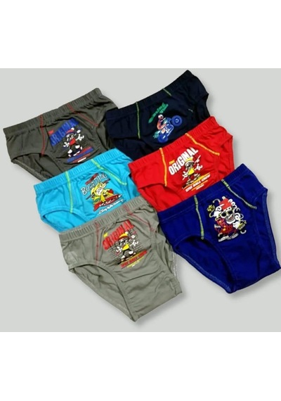 Tutku 0138 Erkek Çocuk Karışık Renkli Slip Külot 12 Adet 001