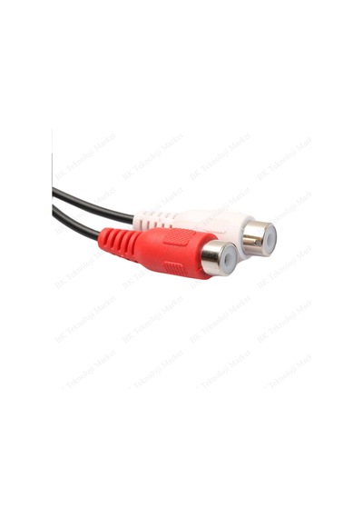 Rca Erkek 2 Rca Dişi Ses Adaptörü Y Bölücü Kablo