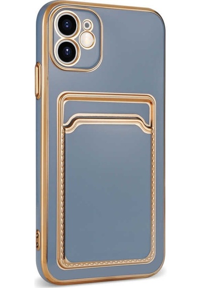 Zeyline Apple Uyumlu iPhone 11 Zore Bark Kartlıklı Kapak-lila