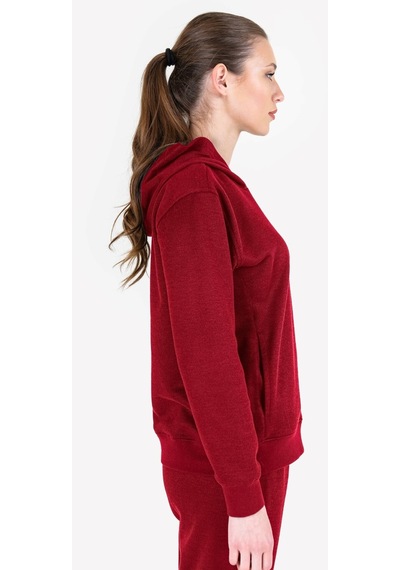 Lescon Kırmızı Kadın Kapüşonlu Sweatshirt 23n-2105