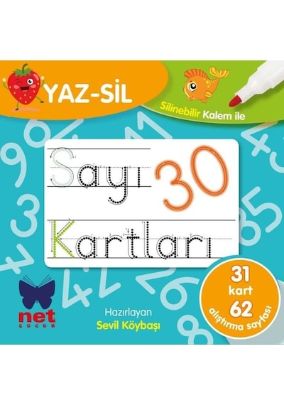 Yaz-Sil Sayı Kartları- Net Çocuk Yayınları