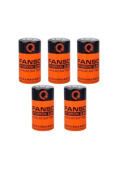 Fanso Er26500m 3.6v 6000mah Li-socl2 Lithium Pil 5'li