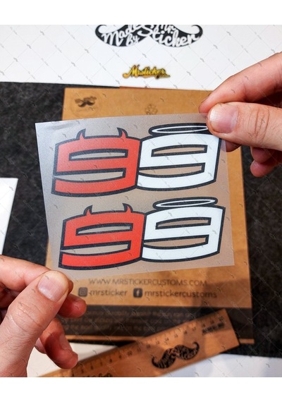 Bay Etiket Rfhlm50 Reflektif Lorenzo 99 Sticker Seti 2'Li Set