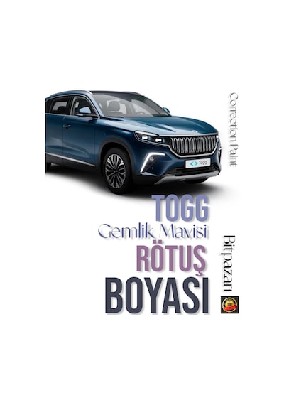 Togg Gemlik Mavisi  Rötuş Boyası Ve Fırça Seti 25ml Çizik Ve Taş İzi