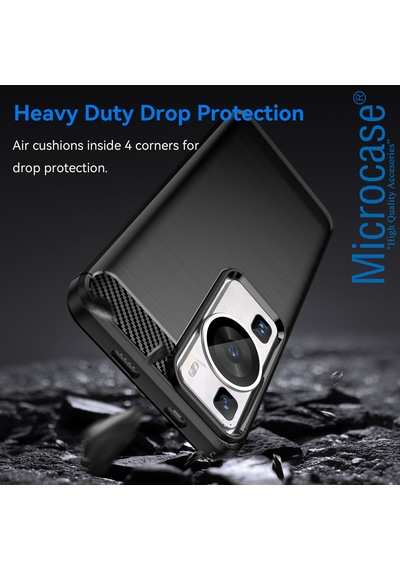 Huawei P60 / P60 Pro Brushed Carbon Fiber Silikon Kılıf - Al3332