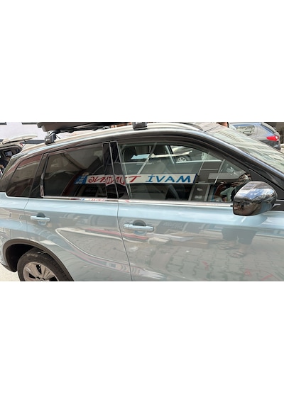 Suzuki Vitara 2016-2024 Cam Çıtası 4 Parça Krom Paslanmaz Çelik