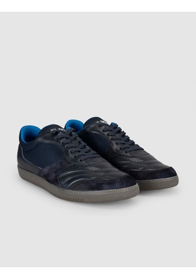 Cabani Lacivert Hakiki Deri Erkek Casual Sneaker