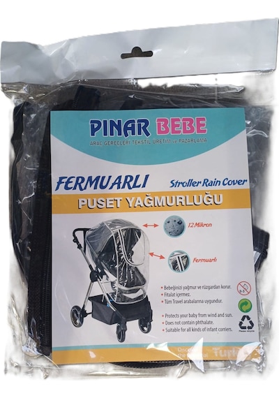 Pınar Bebe Travel Sistem Lüx Bebek Arabası Yağmurluğu Bebeciden Şeffaf