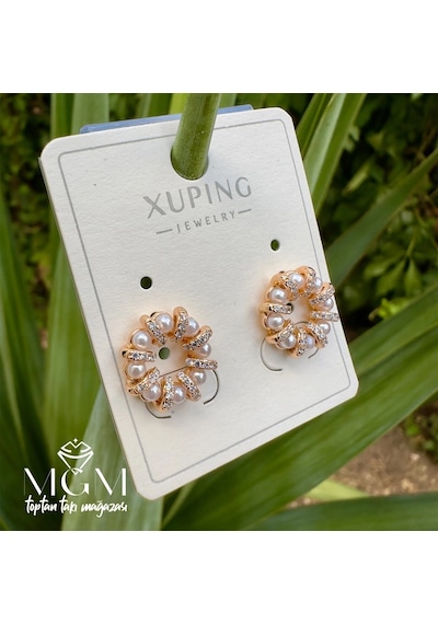 Xuping Taşlı İnci Detaylı Küpe - Kp00206 Diğer