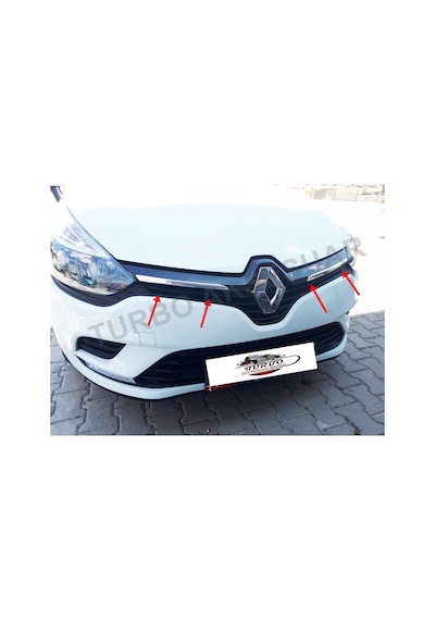 Renault Clio 4 Hb Krom Ön Panjur Çıtası 2 Parça 2012 ve Üzeri