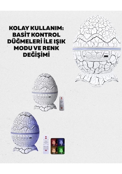 Ayarlanabilir Parlaklık Ve Sis Efektli Atmosfer Lambası Yeni Nesil Renkli