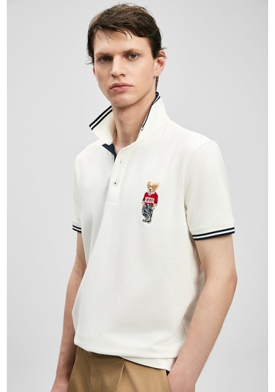 Lufian Brady Smart Erkek Polo T-shirt 111040245 Ekru